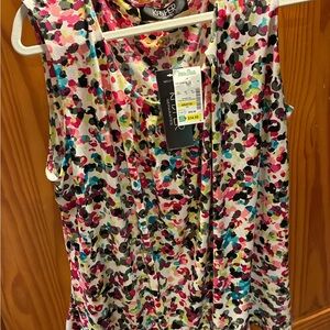 NWT Kasper Women's Multicolor Sleeveless Top